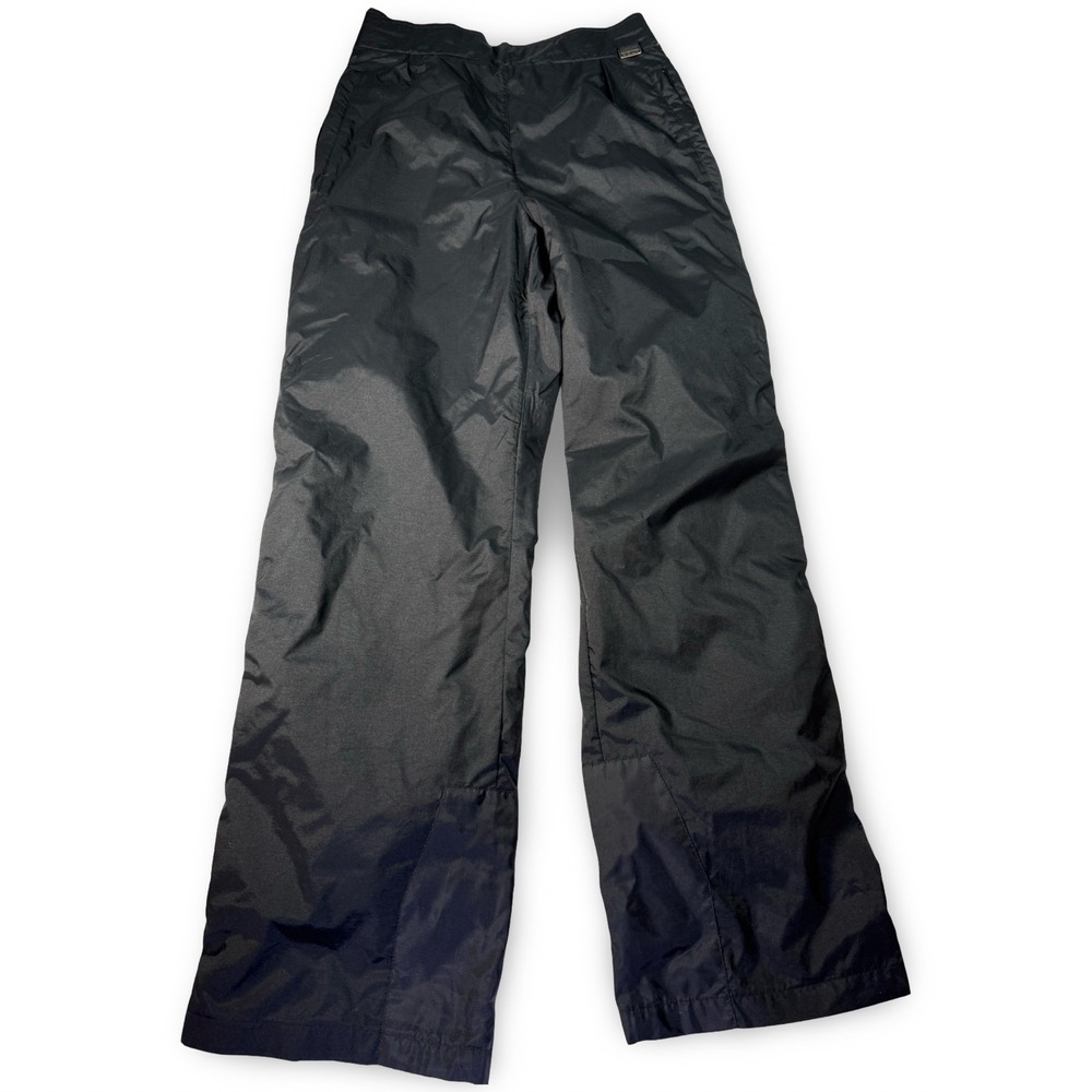 Vintage Mountain Goat Ski Pants Mens 36 Black Nylon Snow Pants Side Zip USA